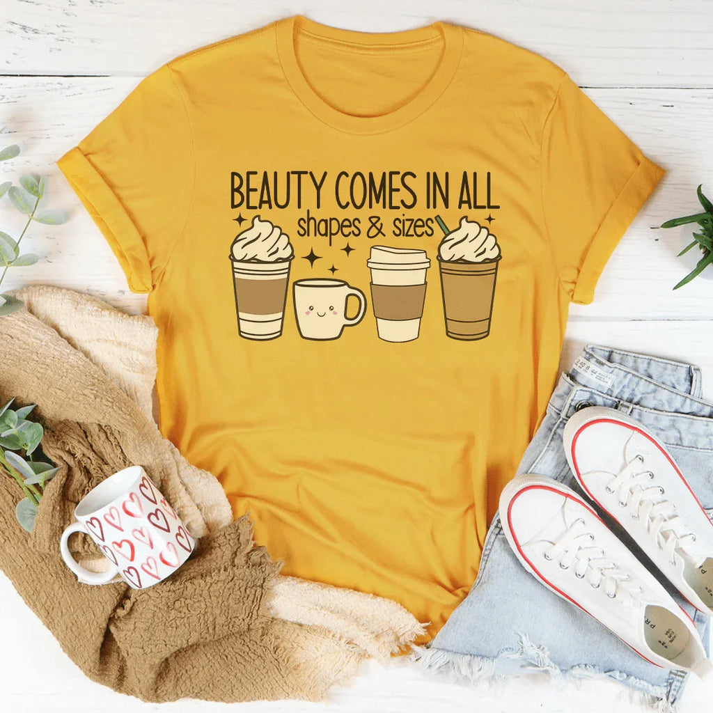 Beauty Comes In All Shapes & Sizes Tee Peachy Sunday