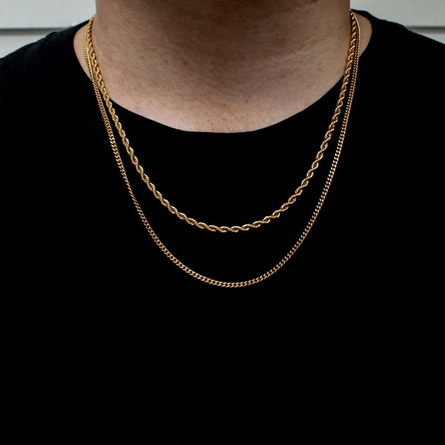 Twisted Rope Links Collar Necklace Pi-Mart