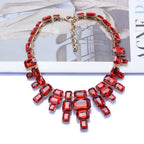 Luxurious Exaggerating Geometric Big Gem Necklace Lootquake LLC