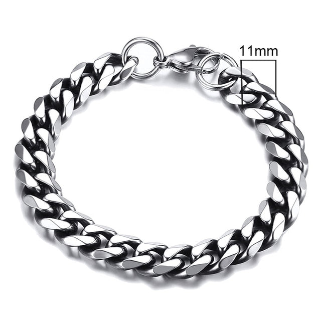 Vnox Men's Chunky Curb Chain Bracelet Pi-Mart