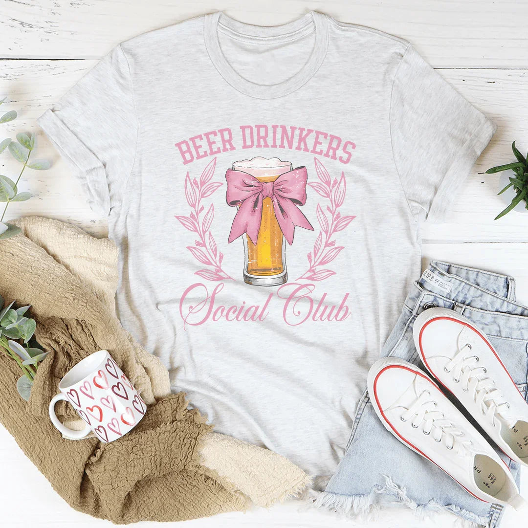 Beer Drinkers Social Club Tee Peachy Sunday