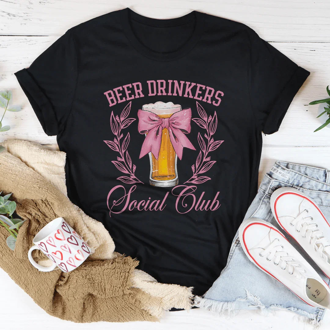 Beer Drinkers Social Club Tee Peachy Sunday
