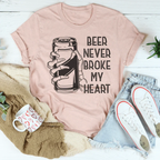 Beer Never Broke My Heart Skull Tee Peachy Sunday