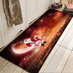 Santa Claus Flannel Absorbent Floor Mat Pi-Mart