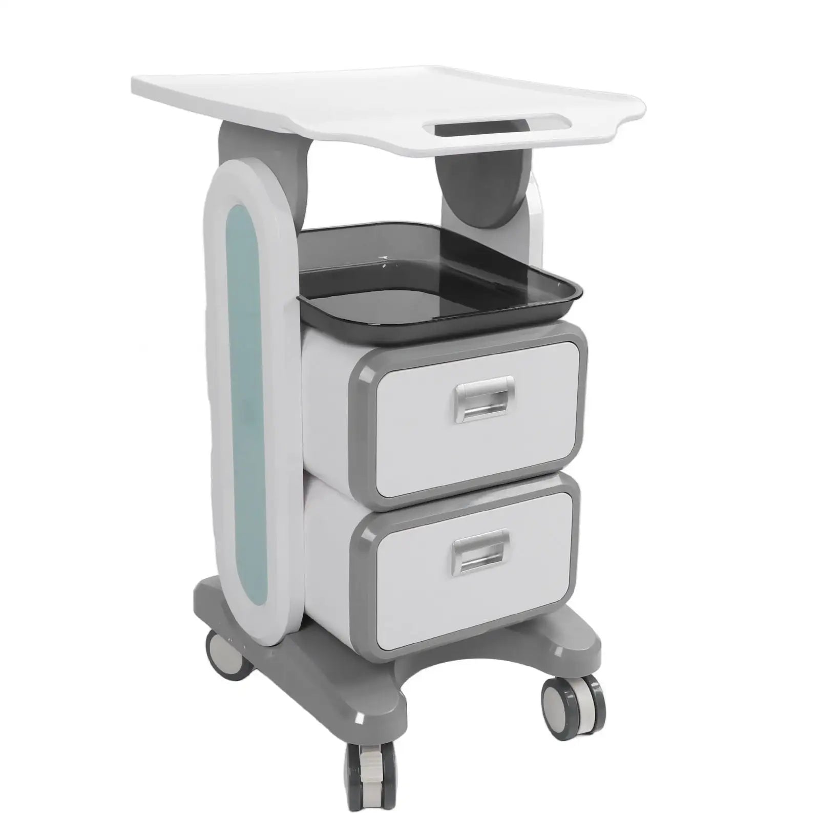 Mobile Medical Trolley Cart Enlarged Tabletop Double Drawer Multifunctional Medical Cart for Beauty Salon Clinic - SJB-DIAMOND ELITES