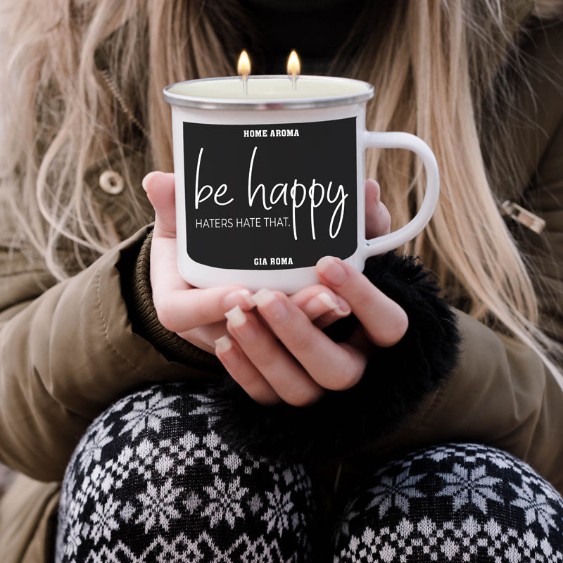 16oz Reusable Metal Candle Mug Scented Candle With Custom Label Color Option BandsCo Straps