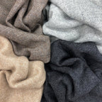 Beige Oversized Handloom Cashmere Scarf Wrap - Grade A Himalayan Soft Throw