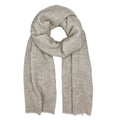 Beige Oversized Handloom Cashmere Scarf Wrap - Grade A Himalayan Soft Throw