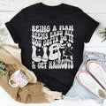 Being A Man Seems Easy All You Gotta Do Is Lie And Get Haircuts Tee Peachy Sunday