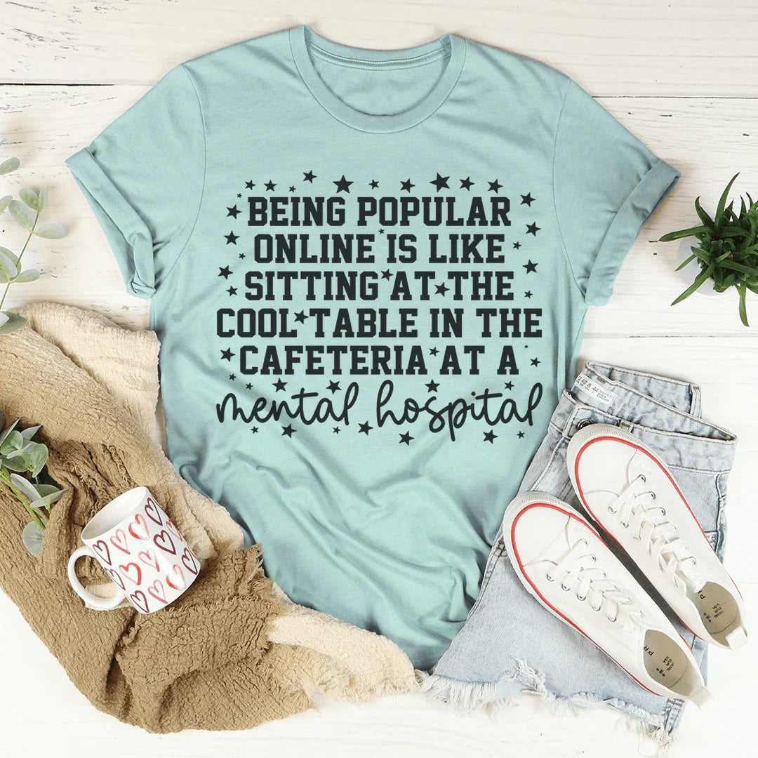 Being Popular Online Tee Peachy Sunday