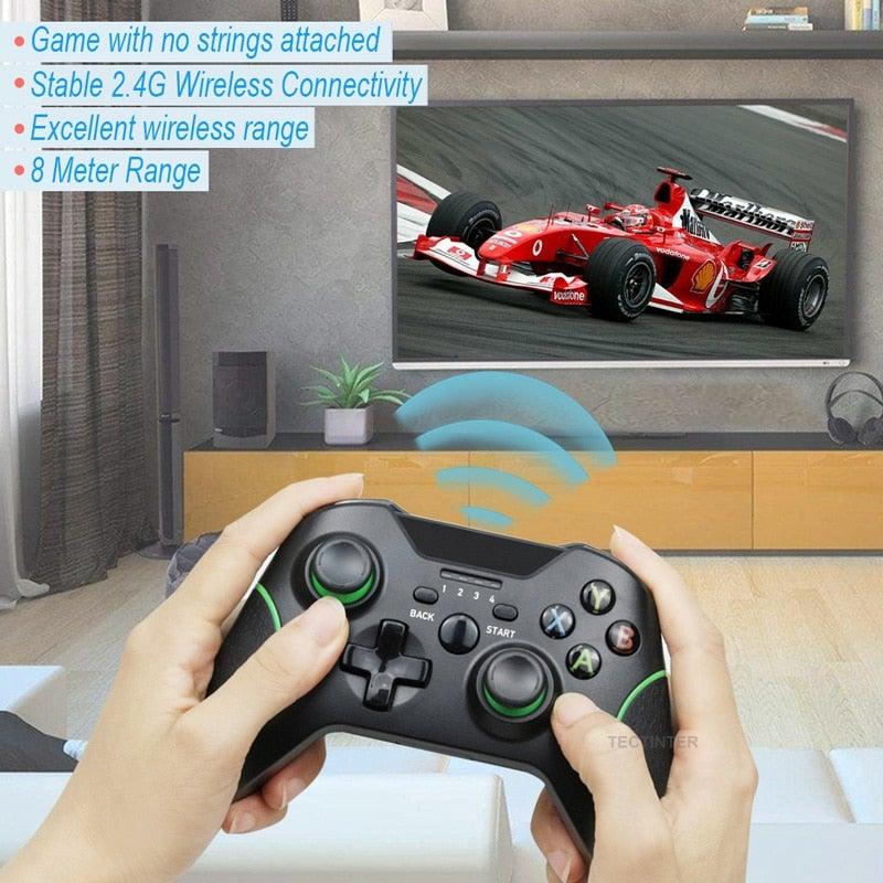 Best Quality Black 2.4G Wireless Joystick Gamepad Controller Compatible With Pc Smartphones Tablets Laptops Monitors Stevvex