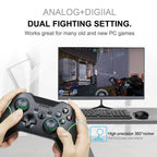 Best Quality Black 2.4G Wireless Joystick Gamepad Controller Compatible With Pc Smartphones Tablets Laptops Monitors Stevvex