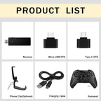 Best Quality Black 2.4G Wireless Joystick Gamepad Controller Compatible With Pc Smartphones Tablets Laptops Monitors Stevvex
