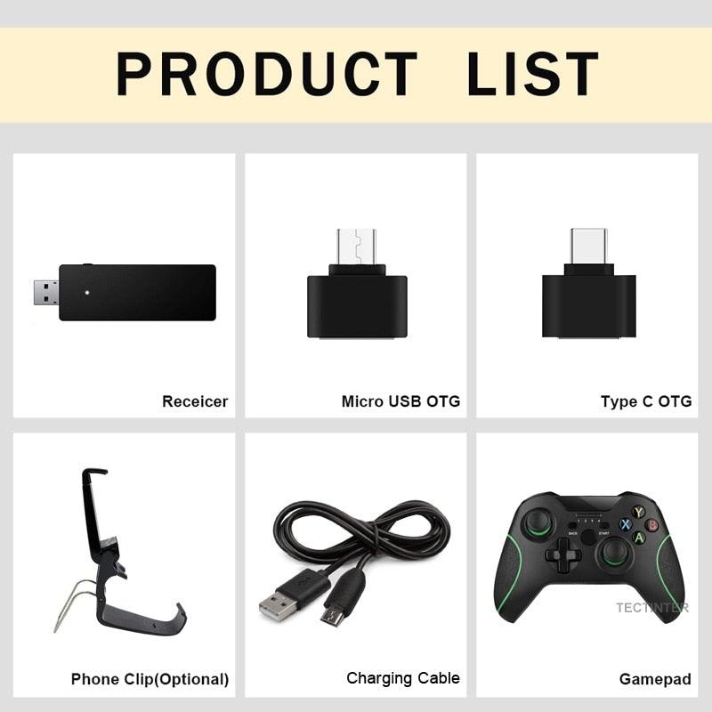 Best Quality Black 2.4G Wireless Joystick Gamepad Controller Compatible With Pc Smartphones Tablets Laptops Monitors Stevvex
