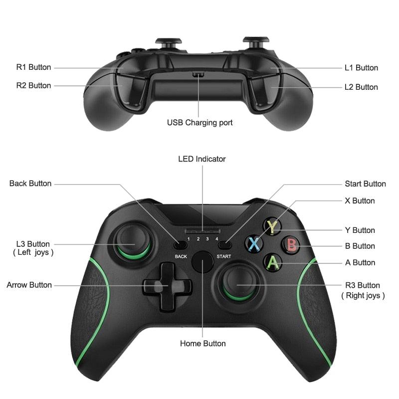Best Quality Black 2.4G Wireless Joystick Gamepad Controller Compatible With Pc Smartphones Tablets Laptops Monitors Stevvex