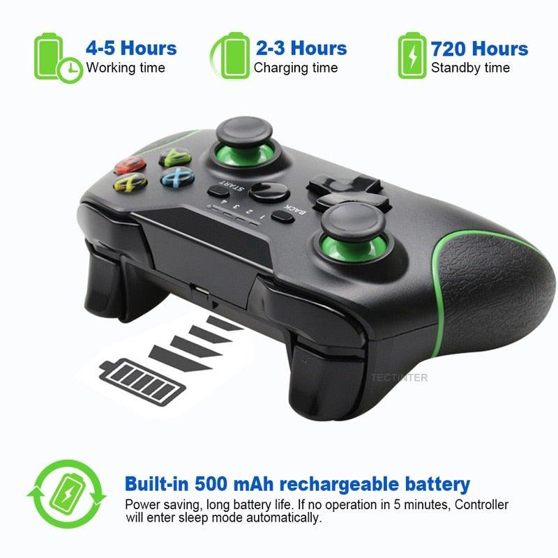 Best Quality Black 2.4G Wireless Joystick Gamepad Controller Compatible With Pc Smartphones Tablets Laptops Monitors Stevvex