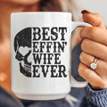 Best Wife Ever Skull Ceramic Mug 15 oz Peachy Sunday