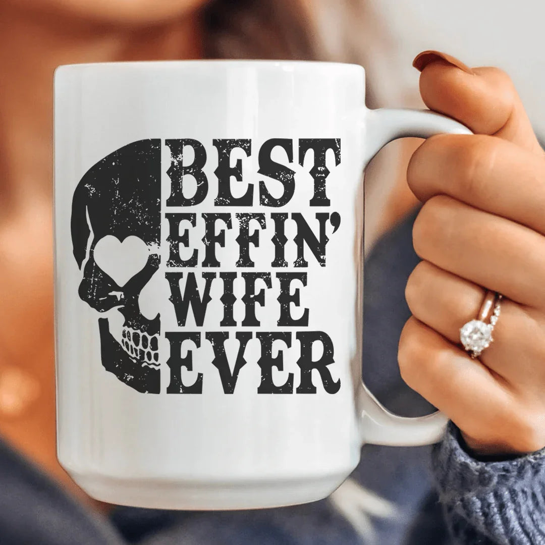 Best Wife Ever Skull Ceramic Mug 15 oz Peachy Sunday
