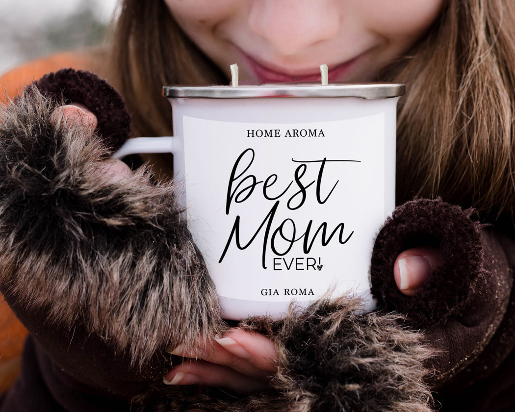 Mothers Day Candle Mug 16oz Reusable Metal Candle Soy Gift BandsCo Straps