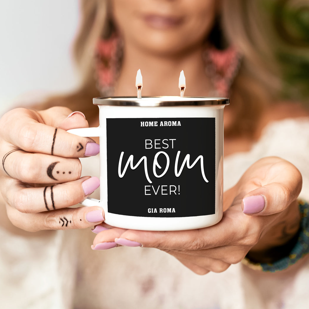 Mothers Day Candle Mug 16oz Reusable Metal Candle Soy Gift BandsCo Straps
