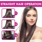New 2 In 1 Hair Straightener Hot Comb Negative Ion Curling Tong Dual-purpose Electric Hair Brush Pi-Mart