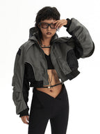 MA-1 Bomber Jacket Reflective Splicing Jacket
