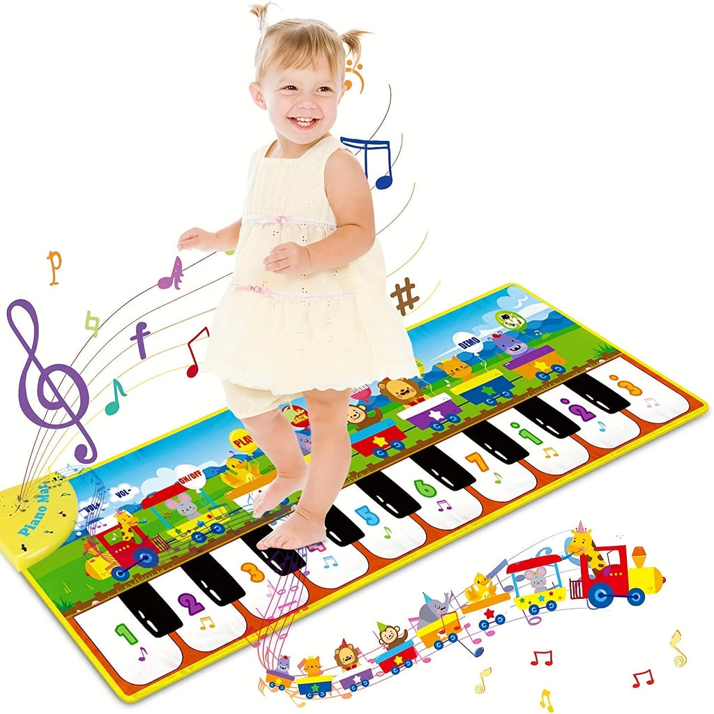 Musical Piano Mat for Kids, Floor Dance Toy with 10 Songs, 8 Animal Sounds, 5 Modes. Children'S Keyboard Blanket Music Touch Game Mat, Music Early Education Toy, Halloween Christmas Gift for Winter Lootquake LLC