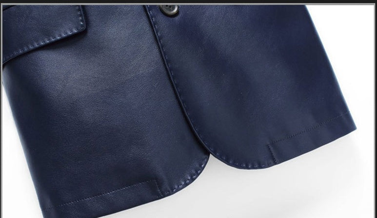 Middle Aged And Elderly Fathers Wear Loose Casual Leather Jackets Pi-Mart