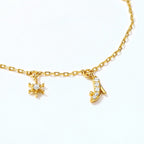 Pumpkin Car Shoes 925 Silver Cubic Zirconia Bracelet