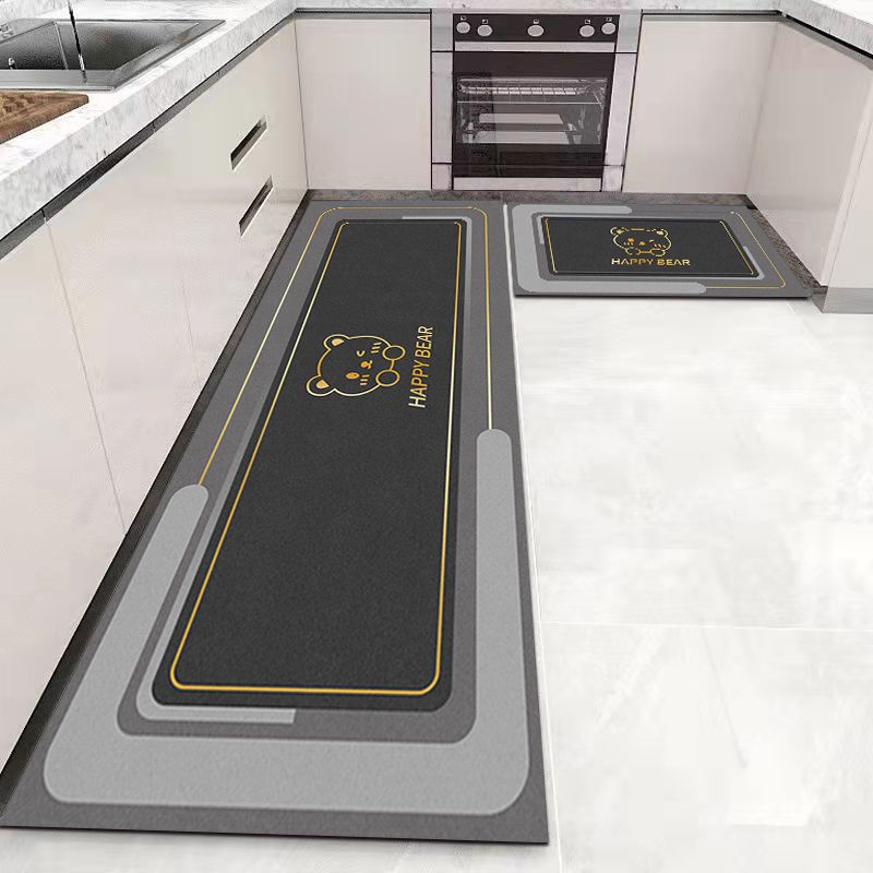 Kitchen Floor Mat Absorbent Oil Absorption Carpet Bedside Rug Non-slip Mat Pi-Mart