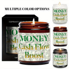 1pc 5. 3Oz Money Cash Flow Boost Scented Candle Soybean Wax Gift Idea For Women Men Adult Bestie Coworker Husband Wife Him Her Son Daughter Dad Mum Sister Brother Family On Birthday Xmas New Year Funny Unique Essential Home D