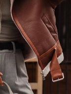Shearling Lined Zip Up Jacket THRIXINE