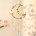 Sun Catcher Winding Leaf Flower Butterfly Leaves Moon Natural Crystal Pendant Pi-Mart