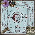 Tarot Tablecloth Board Game Decorative Cloth Have Your Power Mandala Moon Phase Floral Butterfly Tablecloth Pi-Mart