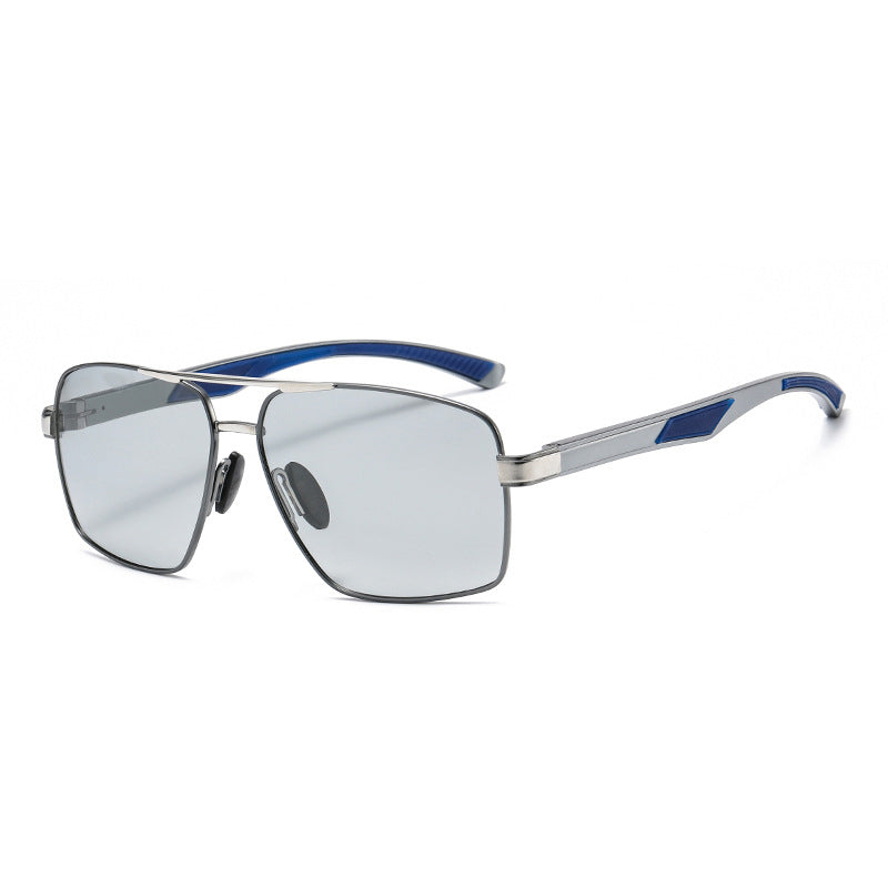 Sunglasses Men's New Trendy Color-changing Polarized Sunglasses Day And Night Dual-use HD Glasses Night Vision Goggles
