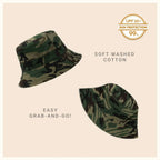 Canvas Bucket Hat - Washed Cotton Moldable Brim - UPF Sun Protection