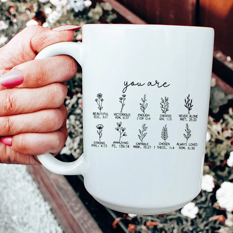 Bible Verses Ceramic Mug 15 oz Peachy Sunday