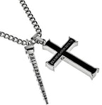 Black Cross Nail Necklace KingdomWear