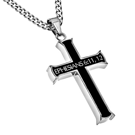 Black Iron Cross Necklace KingdomWear