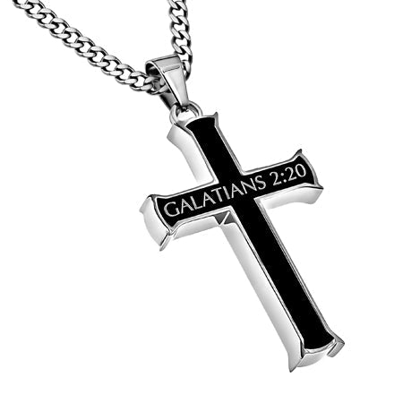 Black Iron Cross Necklace KingdomWear