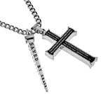 Black Cross Nail Necklace KingdomWear