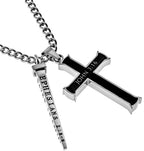 Black Cross Nail Necklace KingdomWear