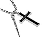 Black Cross Nail Necklace KingdomWear