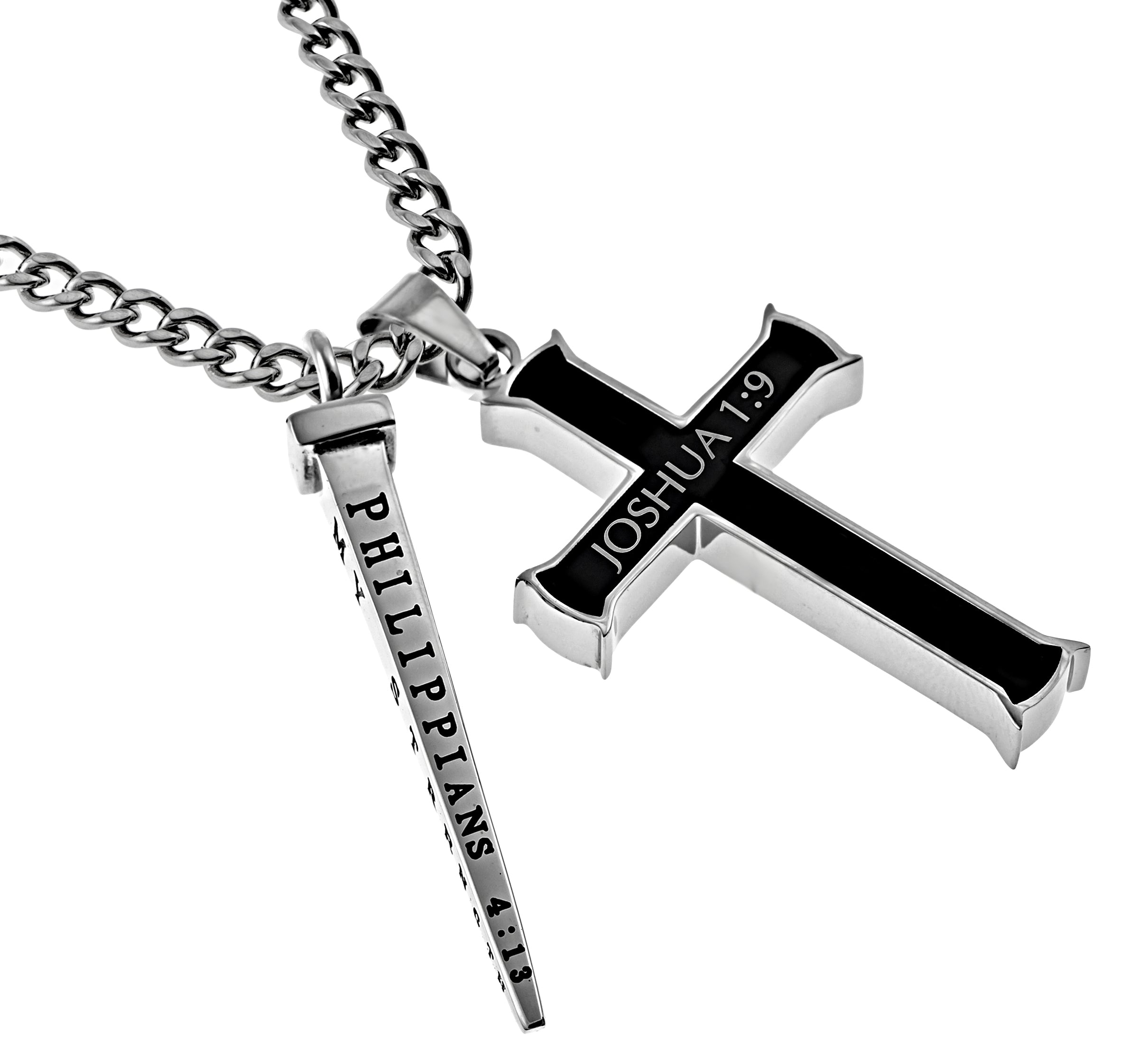 Black Cross Nail Necklace KingdomWear