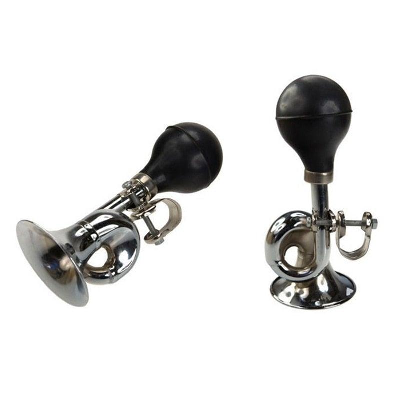 Bicycle Air Horn Safety Bell Ring Handlebar Bicycle Accessories Mountain Road Bike Cycling Loud Bells Alloy Trumpet Honking Bike Horn For Adults Classic Bugle Horn Metal Squeeze Horn For Golf Cart Fits All Bicycle Handle Bar Loud Sounds Stevvex