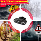 Bicycle Alarm Taillight Anti Theft USB Rechargeable Bicycle Rear Tail Light Turn Signal Warning Cycling Light Bike Alarm With Remote Rechargeable Rear Bike Light Waterproof Auto ON/Off Bicycle Lights Bike Turn Signals Brake Light Stevvex