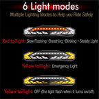 Bicycle Alarm Taillight Anti Theft USB Rechargeable Bicycle Rear Tail Light Turn Signal Warning Cycling Light Bike Alarm With Remote Rechargeable Rear Bike Light Waterproof Auto ON/Off Bicycle Lights Bike Turn Signals Brake Light Stevvex