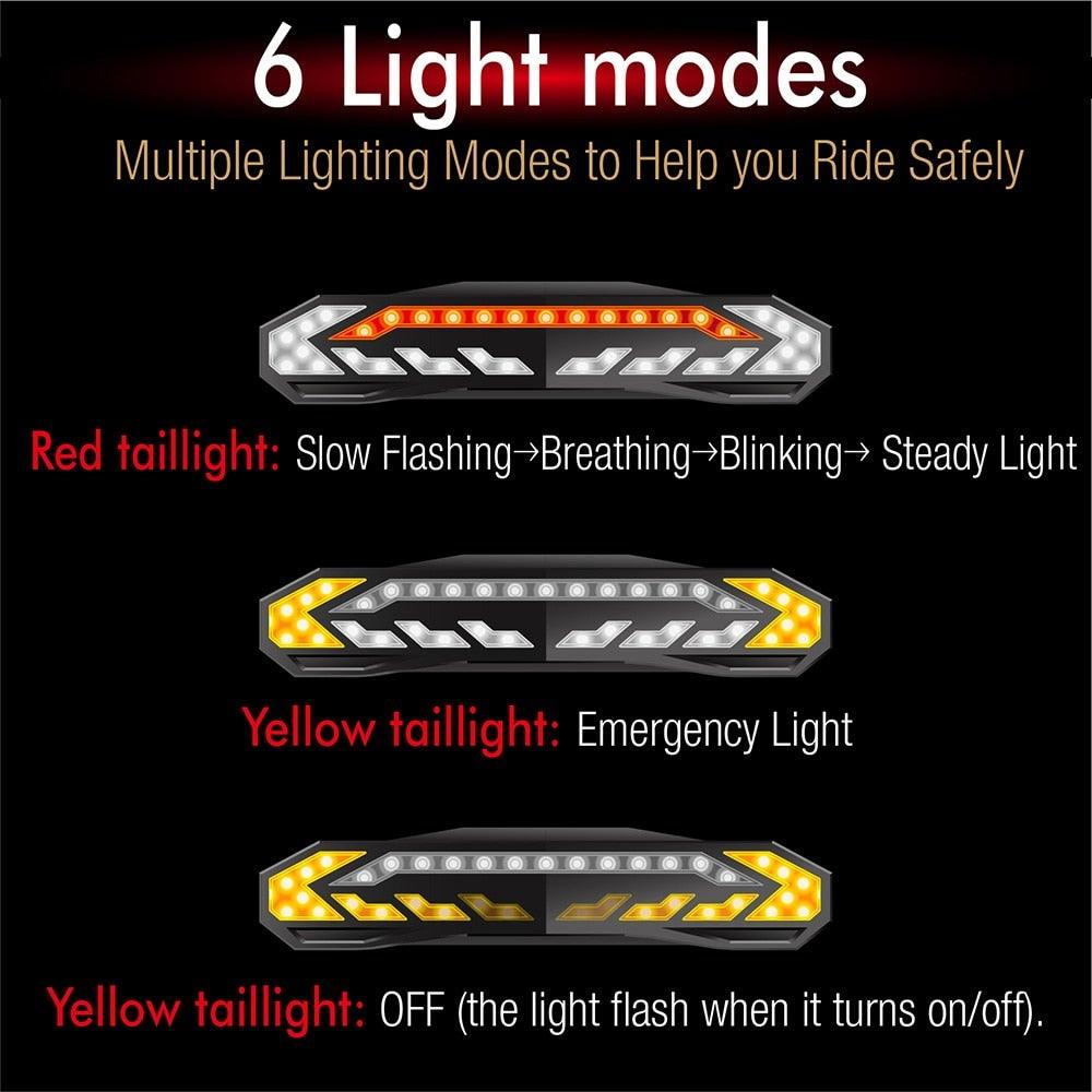 Bicycle Alarm Taillight Anti Theft USB Rechargeable Bicycle Rear Tail Light Turn Signal Warning Cycling Light Bike Alarm With Remote Rechargeable Rear Bike Light Waterproof Auto ON/Off Bicycle Lights Bike Turn Signals Brake Light Stevvex
