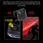 Bicycle Alarm Taillight Anti Theft USB Rechargeable Bicycle Rear Tail Light Turn Signal Warning Cycling Light Bike Alarm With Remote Rechargeable Rear Bike Light Waterproof Auto ON/Off Bicycle Lights Bike Turn Signals Brake Light Stevvex