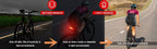 Bicycle Alarm Taillight Anti Theft USB Rechargeable Bicycle Rear Tail Light Turn Signal Warning Cycling Light Bike Alarm With Remote Rechargeable Rear Bike Light Waterproof Auto ON/Off Bicycle Lights Bike Turn Signals Brake Light Stevvex